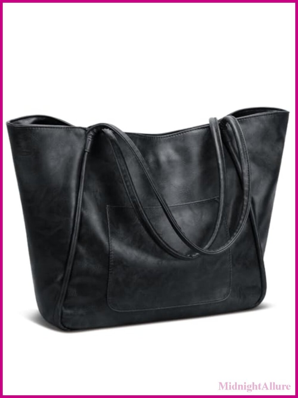 Large Tote Bag for Women with Zipper PU Leather Travel Purse Handbag